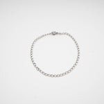Load image into Gallery viewer, Silver Dainty Curb Chain Bracelet

