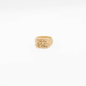 Gold Nugget Signet Ring