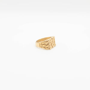 Gold Nugget Signet Ring