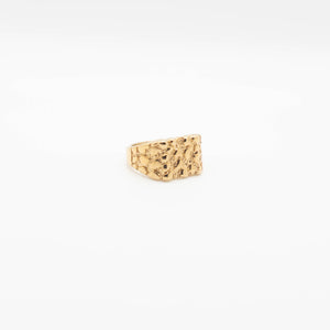 Gold Nugget Signet Ring