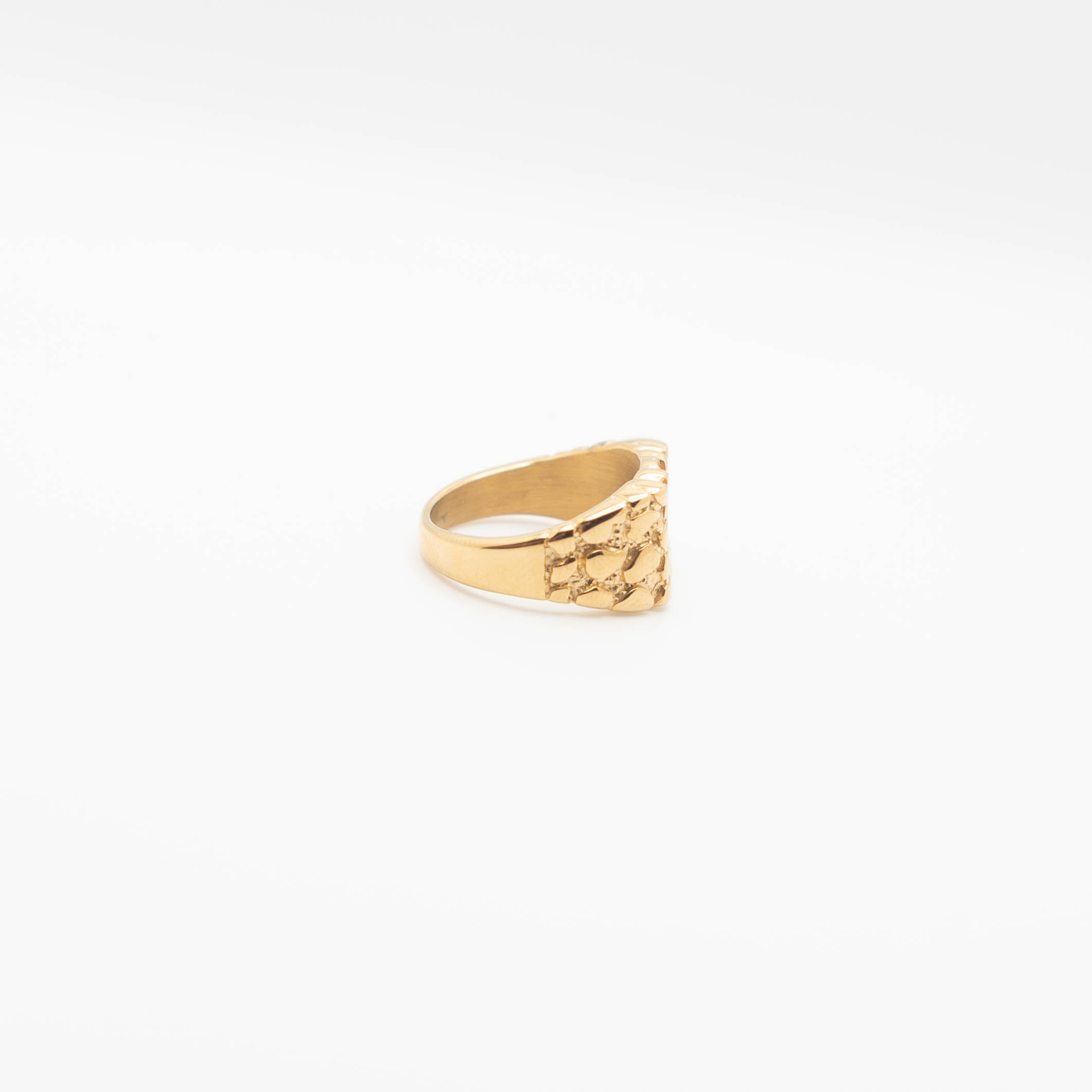 Gold Nugget Signet Ring