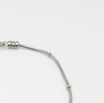 Load image into Gallery viewer, Silver Beaded Snake Chain Bracelet
