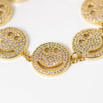 Load image into Gallery viewer, Gold Smiley Bracelet
