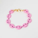 Load image into Gallery viewer, Light Pink Enamel Anchor Chain Bracelet
