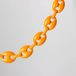 Load image into Gallery viewer, Orange Enamel Anchor Chain Necklace
