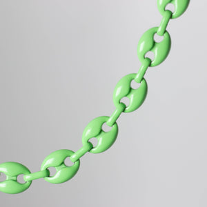Green Enamel Anchor Chain Necklace