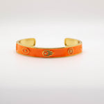 Load image into Gallery viewer, Orange Enamel Evil Eye Bengal Bracelet
