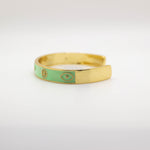 Load image into Gallery viewer, Green Enamel Evil Eye Bengal Bracelet
