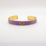 Load image into Gallery viewer, Purple Enamel Evil Eye Bengal Bracelet

