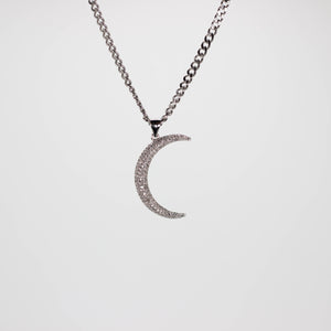 Silver Multi-Pave Moon