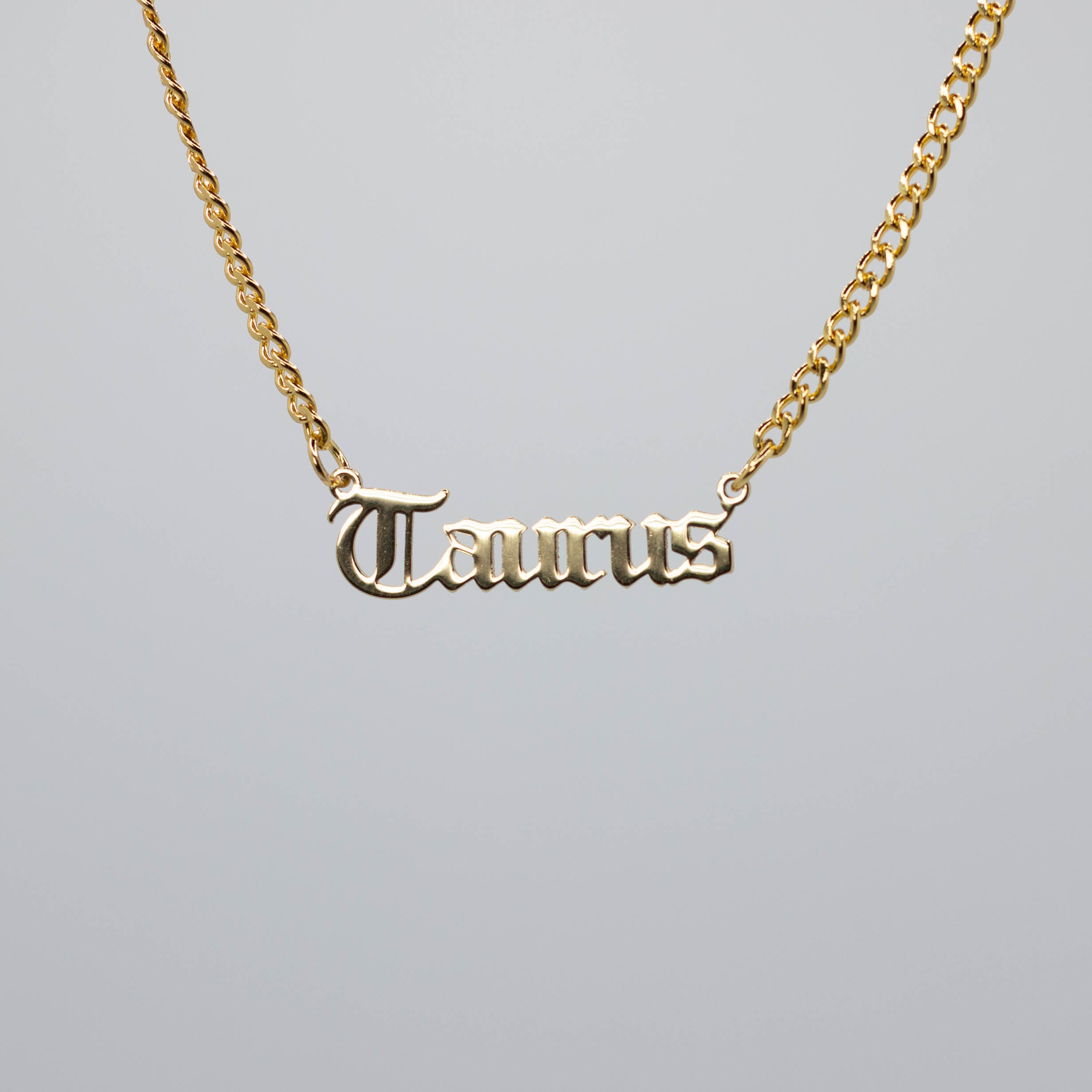 Taurus Zodiac Pendant Necklace | Zodiac Sign Necklace | Recycled Gold &  Silver Jewelry