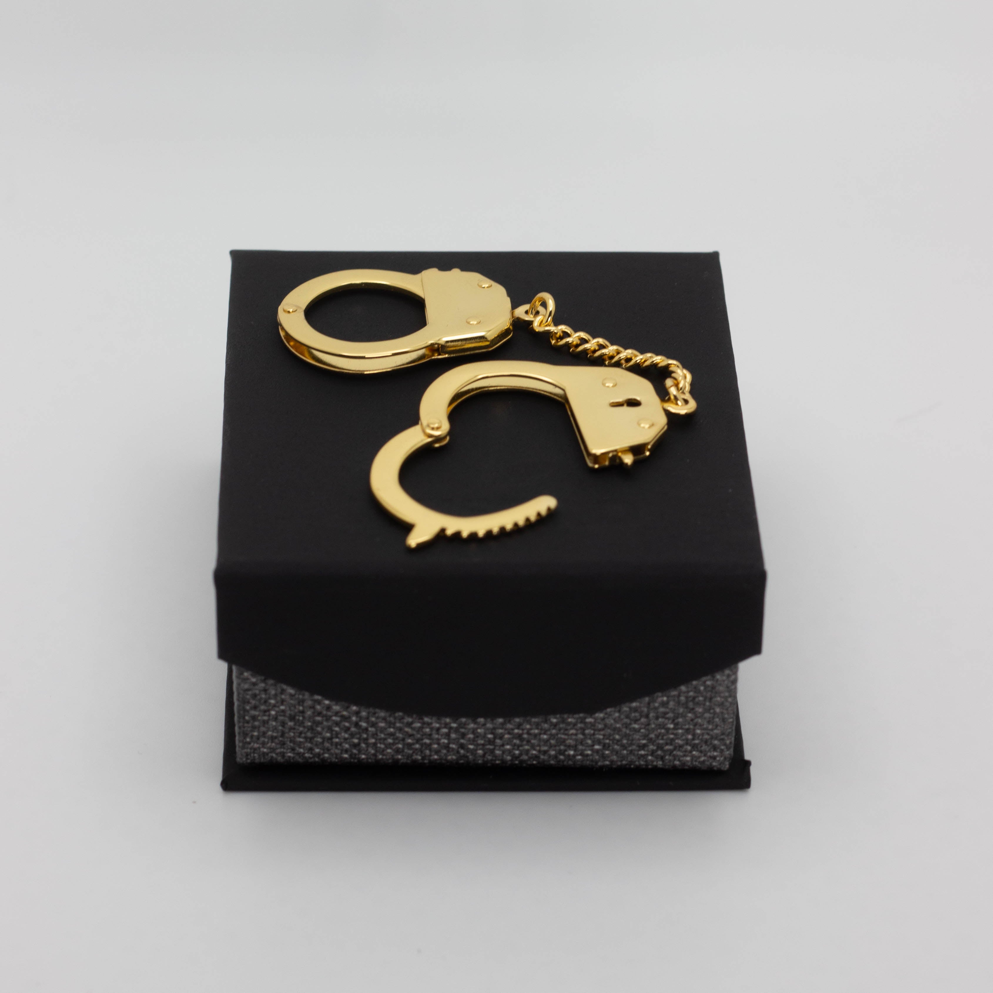 Gold Handcuff Keychain
