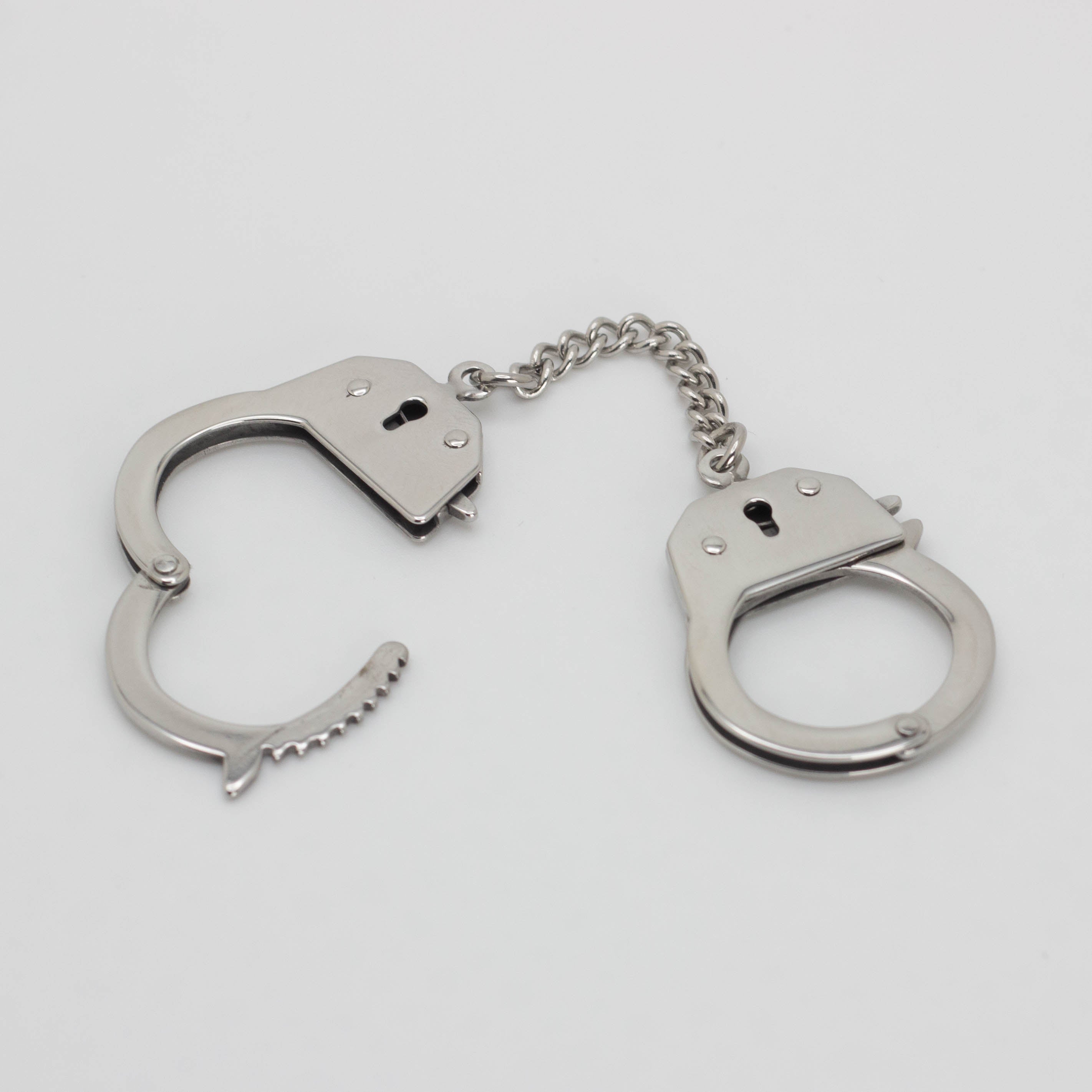 Silver Handcuff Keychain