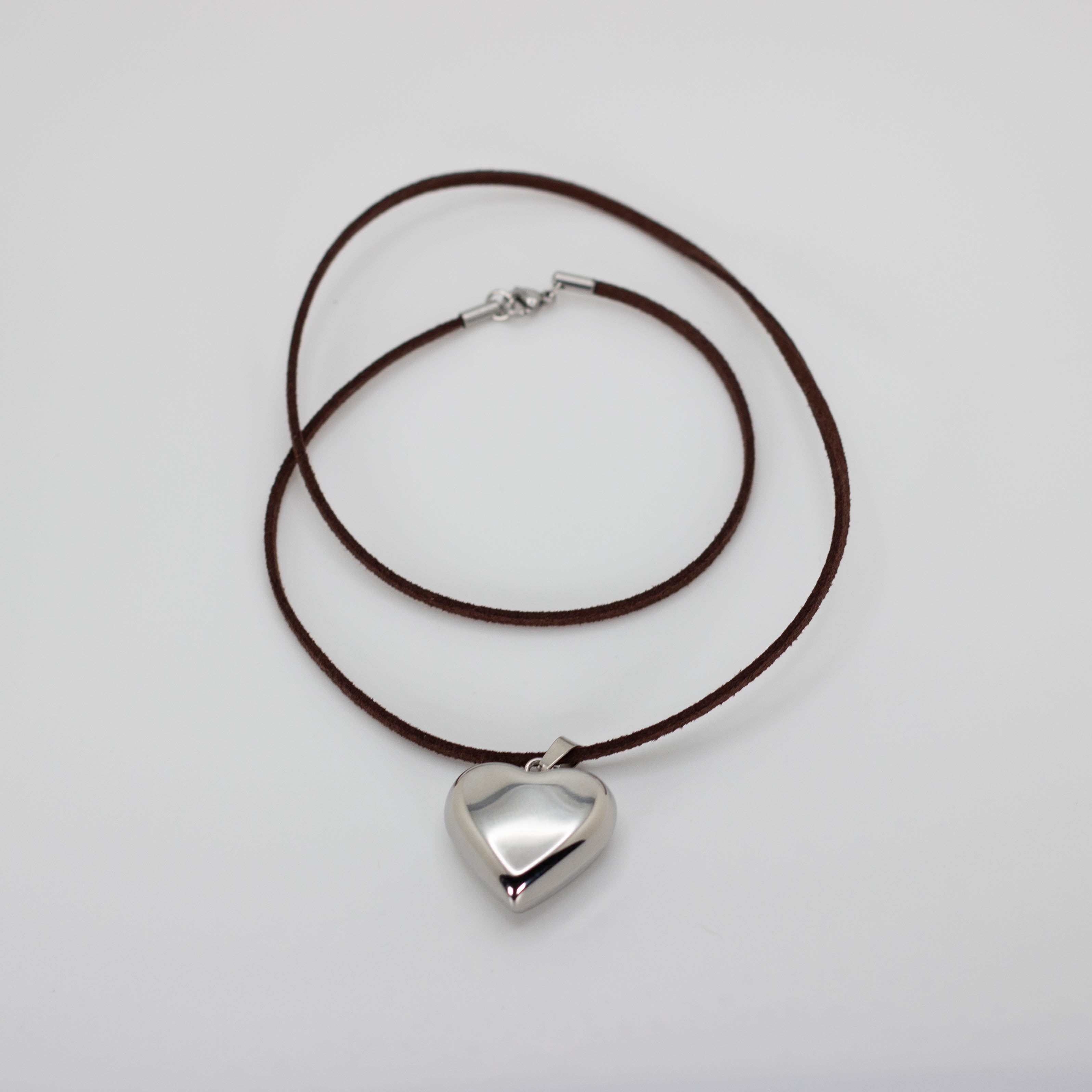 Large Silver String Heart