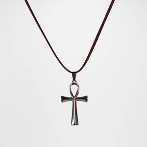 Large Silver String ANKH