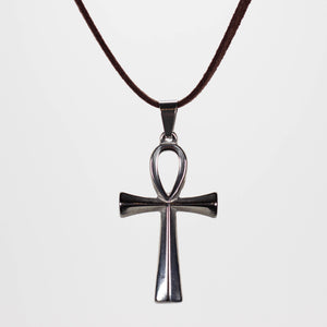 Large Silver String ANKH