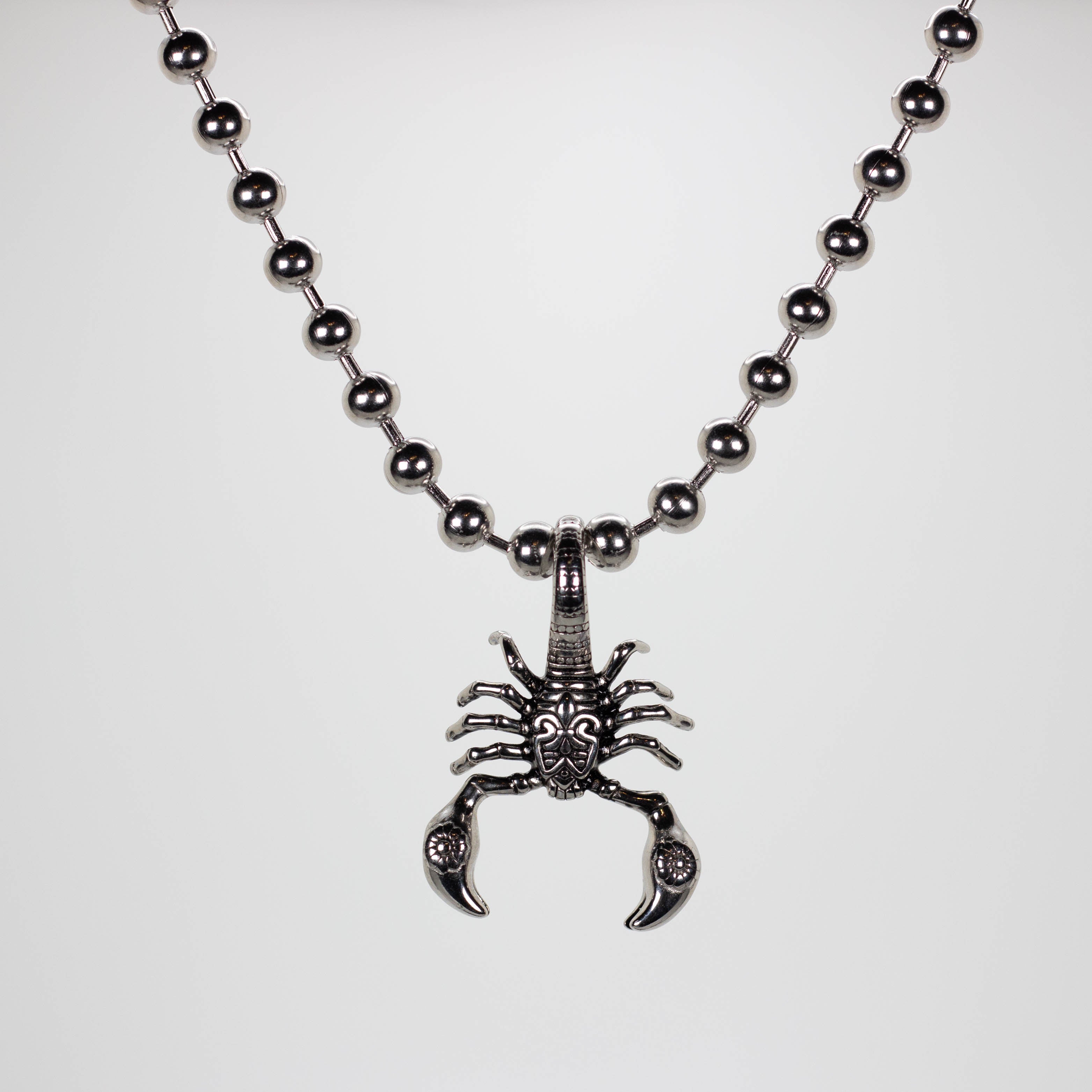 Large Silver String Scorpion